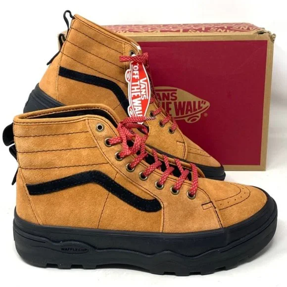 VANS Hiker Suede Sentry Sk8-Hi Boots For Women Black Brown Sneakers VN0A5KY5Y49 - Picture 1 of 10
